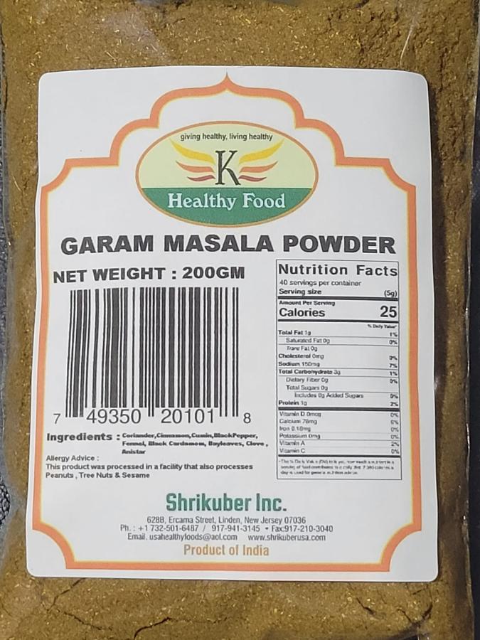 Healthy Foods Garam Masala Powder (Spice Blend) 200GM 52866 Buy